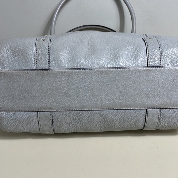 Kate Spade Large Grey Leather Zippered Top Handle Satchel *See Description* - Picture 8 of 17